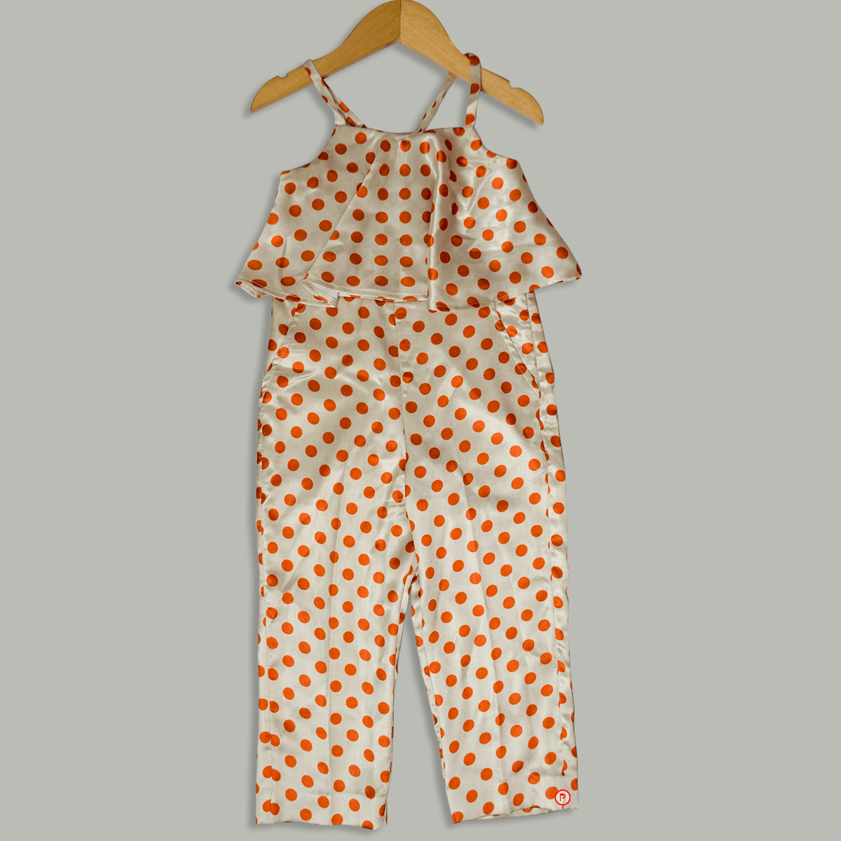 Satin Polka Dot Jumpsuit - Picco Ricco 