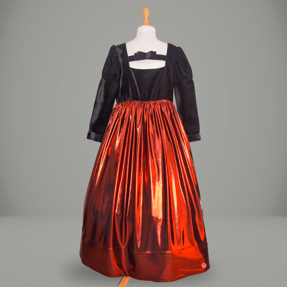 Princess Black & Maroon Shimmery Lycra Gown - Picco Ricco 