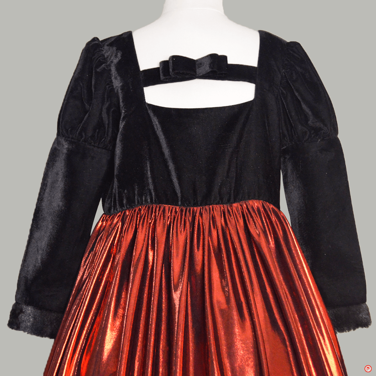 Princess Black & Maroon Shimmery Lycra Gown - Picco Ricco 
