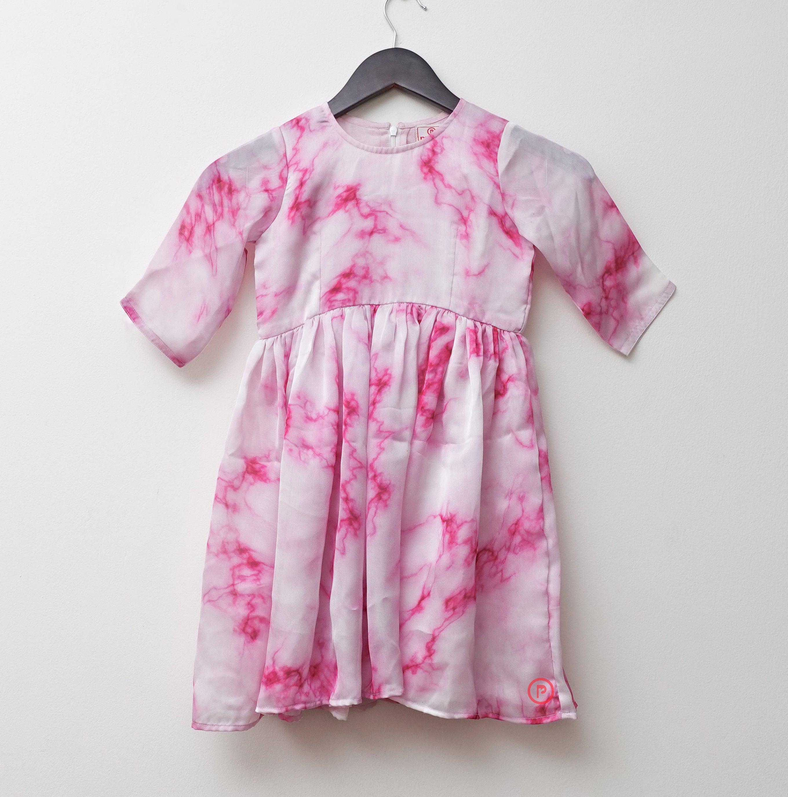 Tie n Dye Frock with Dhoti pants - Picco Ricco 