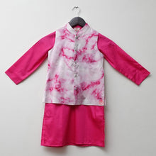 Load image into Gallery viewer, Tie Dye Print jacket with kurta pyjama Boys Traditional wear
