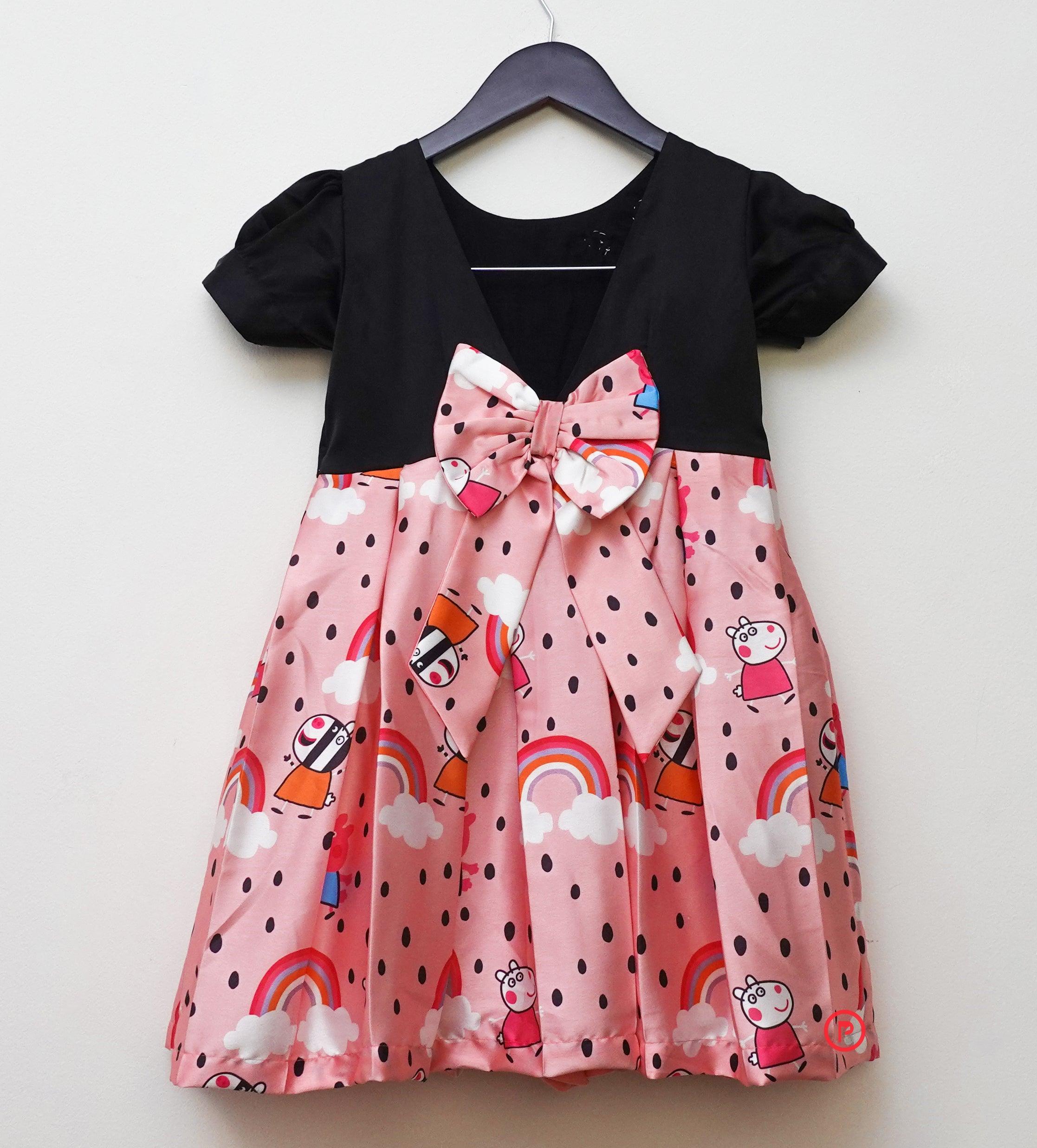 Peppa Pig Flare Dress with Bow - Picco Ricco 