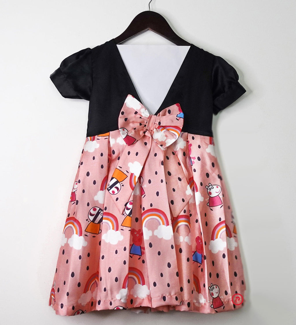 Peppa Pig Flare Dress with Bow - Picco Ricco 