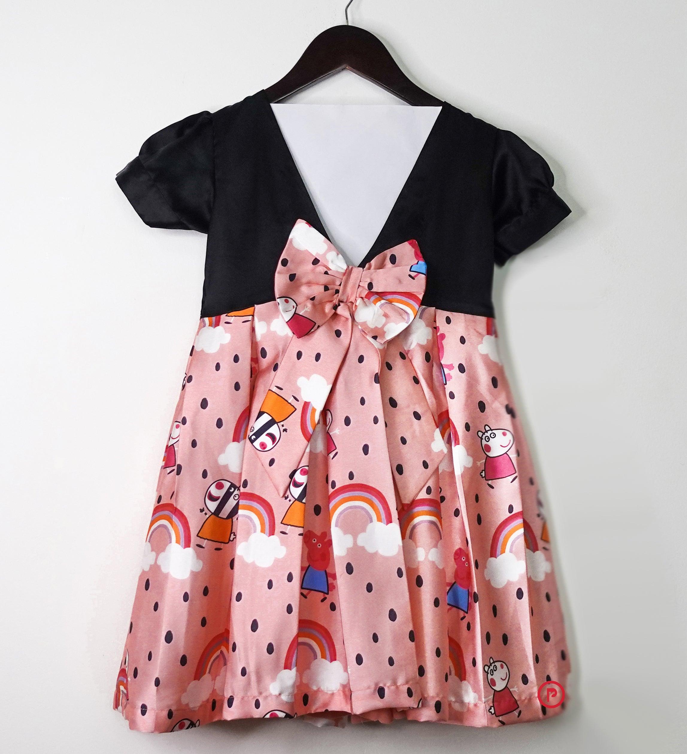 Peppa Pig Flare Dress with Bow - Picco Ricco 