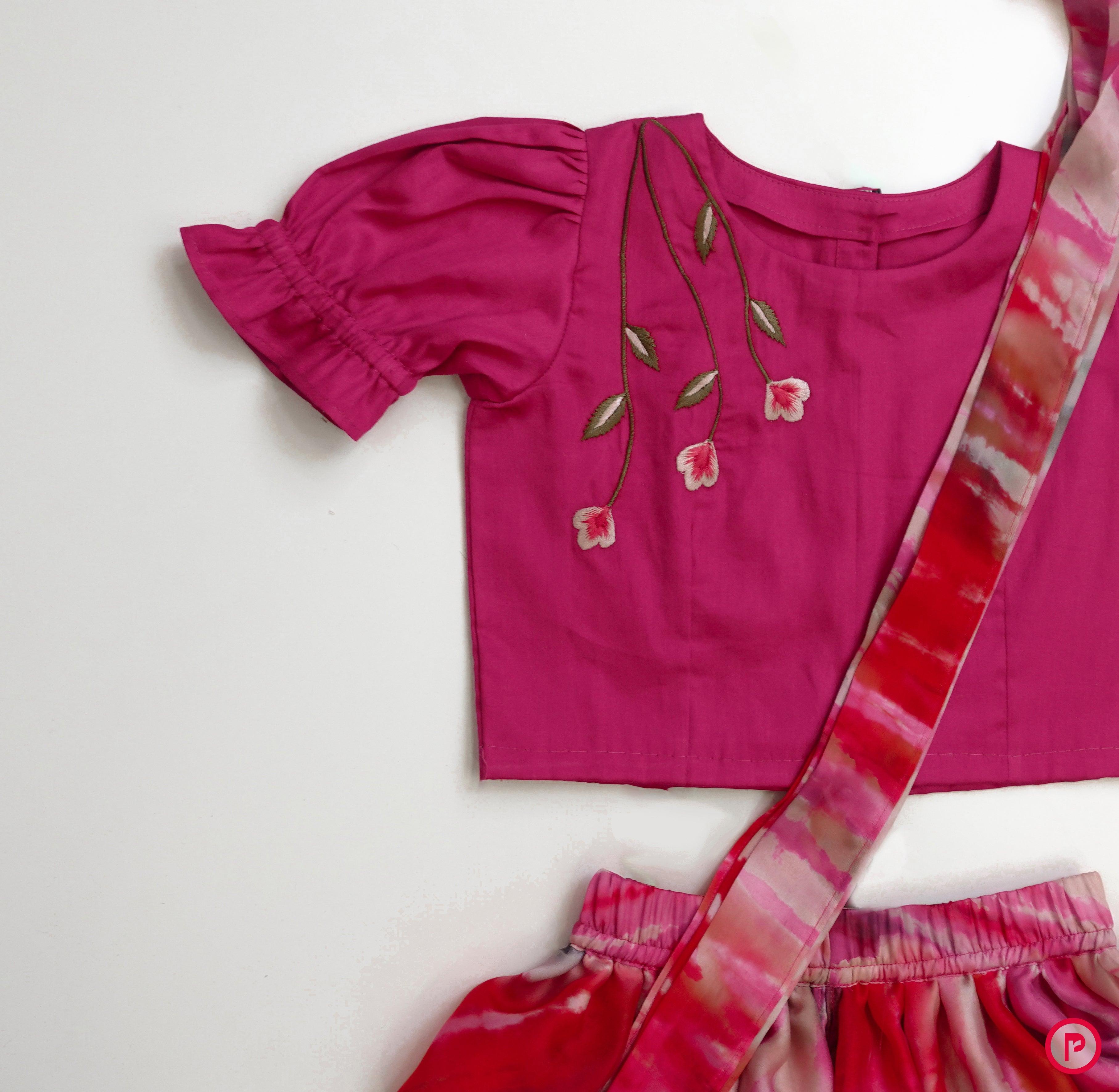 Tie & Dye Dhoti With Dupatta Girls Indo Western  look