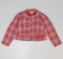 Load image into Gallery viewer, Pink Plaid Winter Jacket Skirt Set for girls
