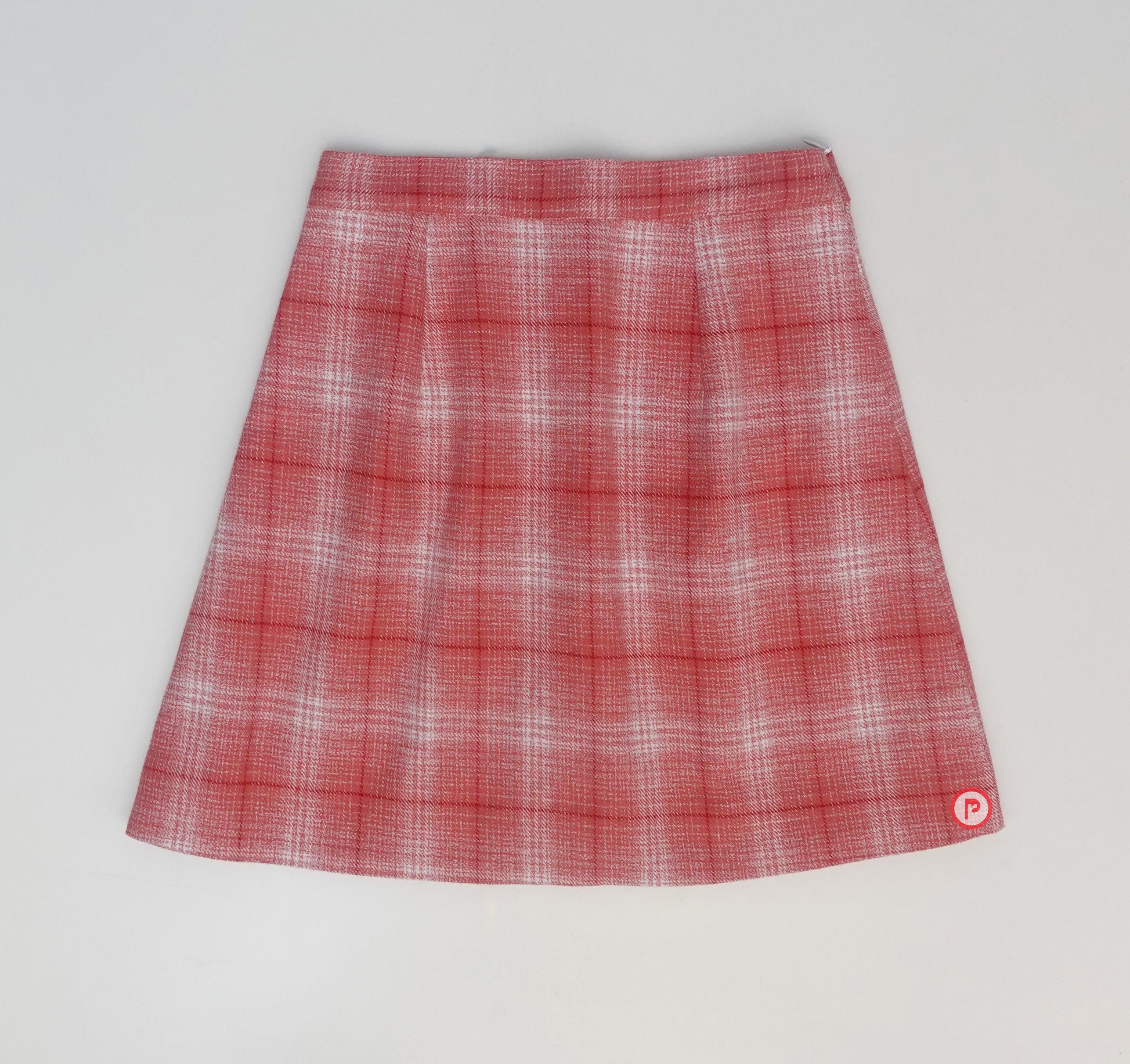 Pink plaid blazer jacket with A-line skirt - Picco Ricco 