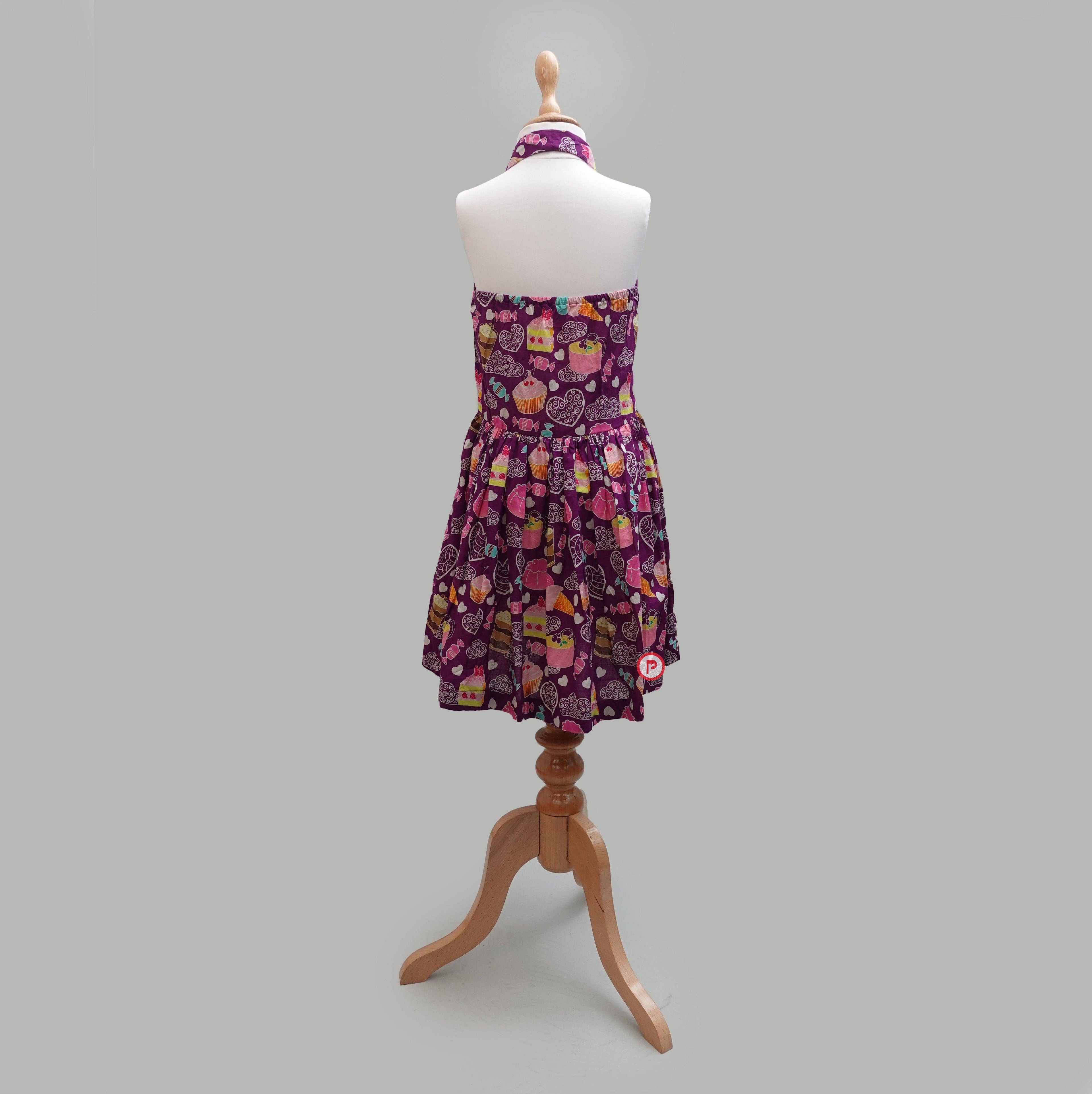 Halter Cotton Shirt Dress Girls