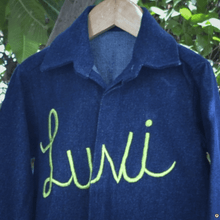 Load image into Gallery viewer, Personalized Blue Denim Shirt - Picco Ricco 
