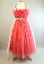 Load image into Gallery viewer, Dual Pink Ruffle Trail Gown
