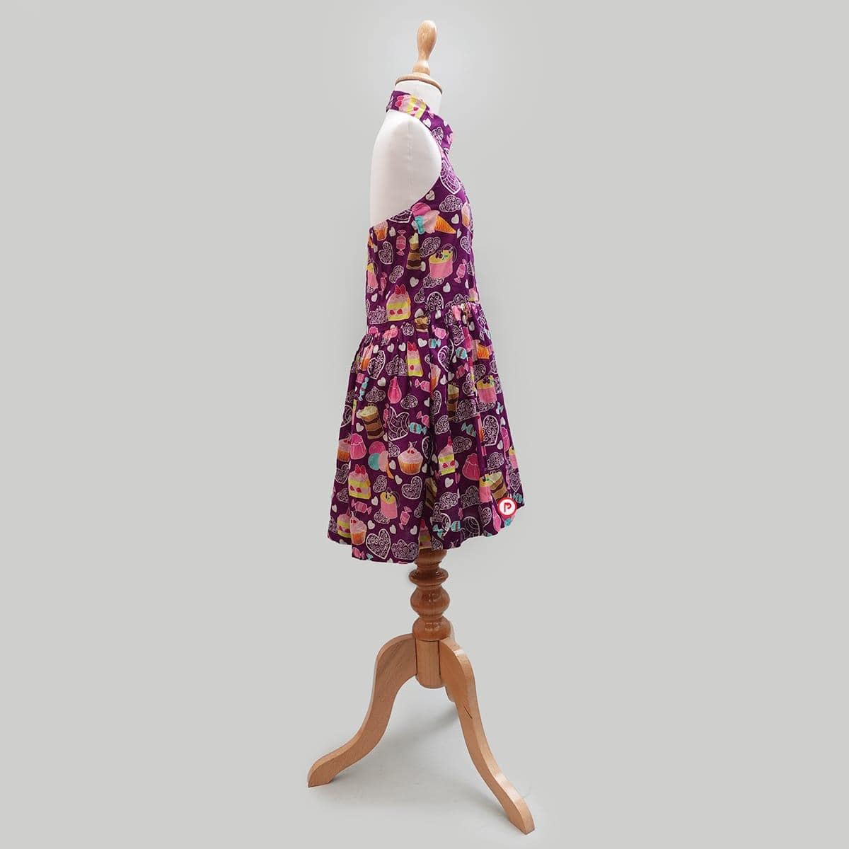 Halter Neck Printed Shirt Dress - Picco Ricco 
