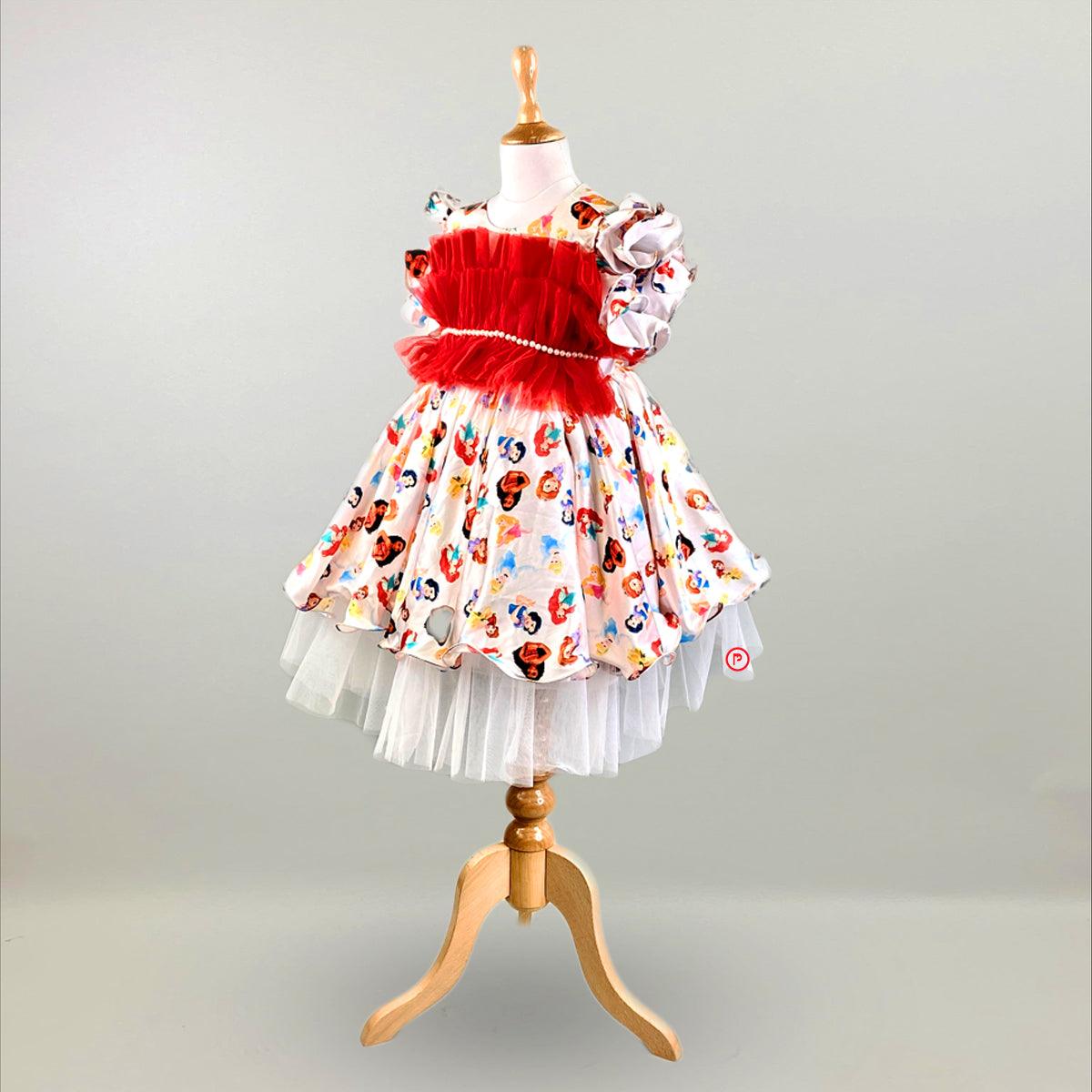 Disney Princesses Net, Satin dress for girls