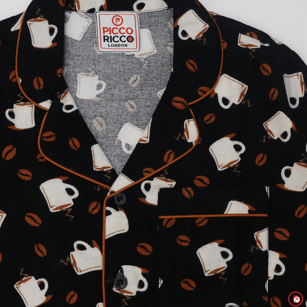 Winter Coffee Print Nightwear - Picco Ricco 