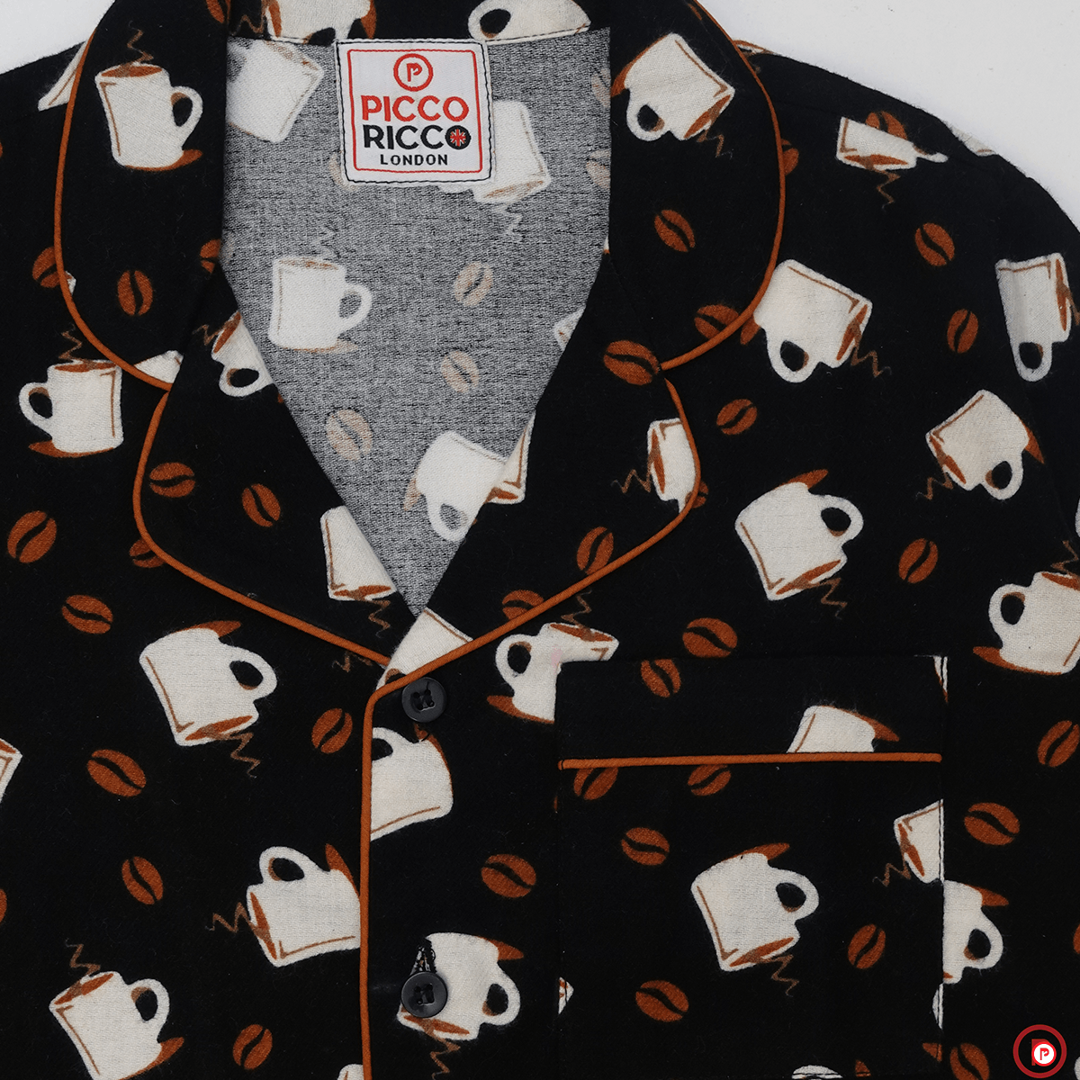 Winter Coffee Print Nightwear - Picco Ricco 