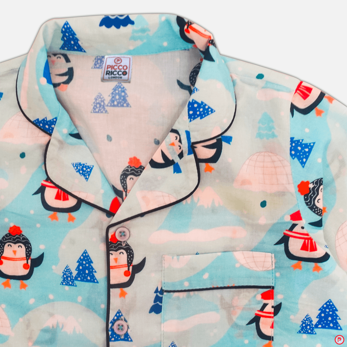 Penguin Print Nightsuit - Picco Ricco 