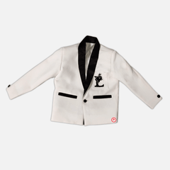 White Tuxedo Coat - Picco Ricco 