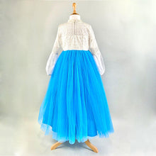 Load image into Gallery viewer, White and Blue Princess Gown - Picco Ricco 
