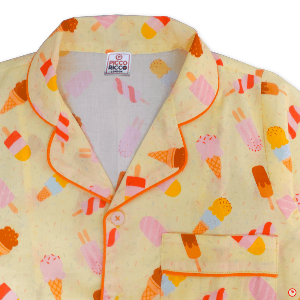 Ice cream printed night suit