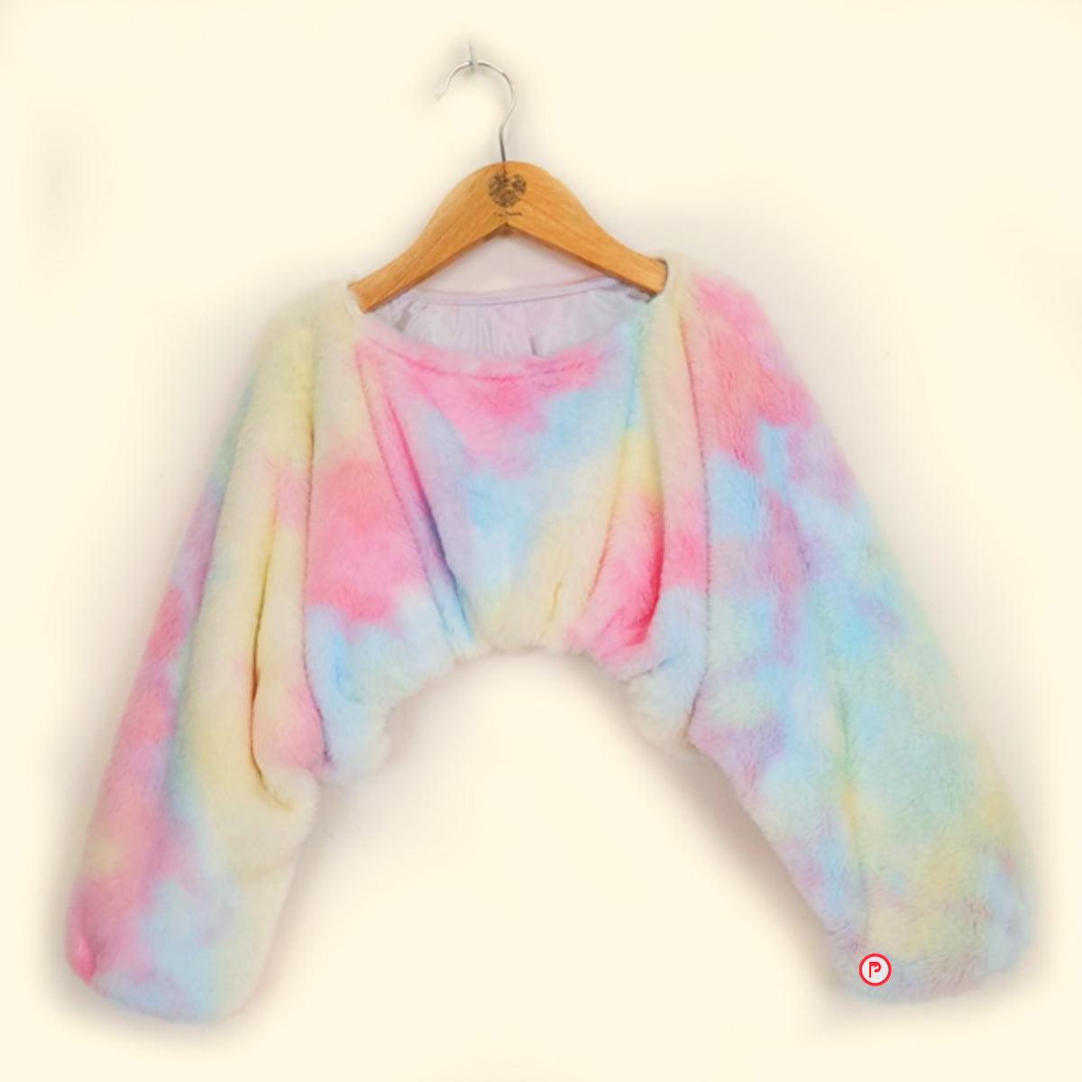 Short Faux Fur Shrug for Kids Girls