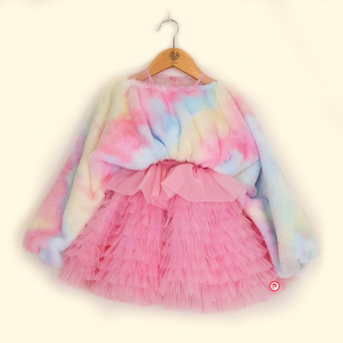 Fur Shrug For Layer up Dresses for Girls Kids
