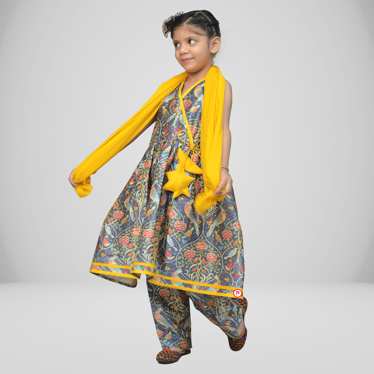 Multicolour Stylish Suit with Dupatta I Typography Pattern I Salwar Kurta