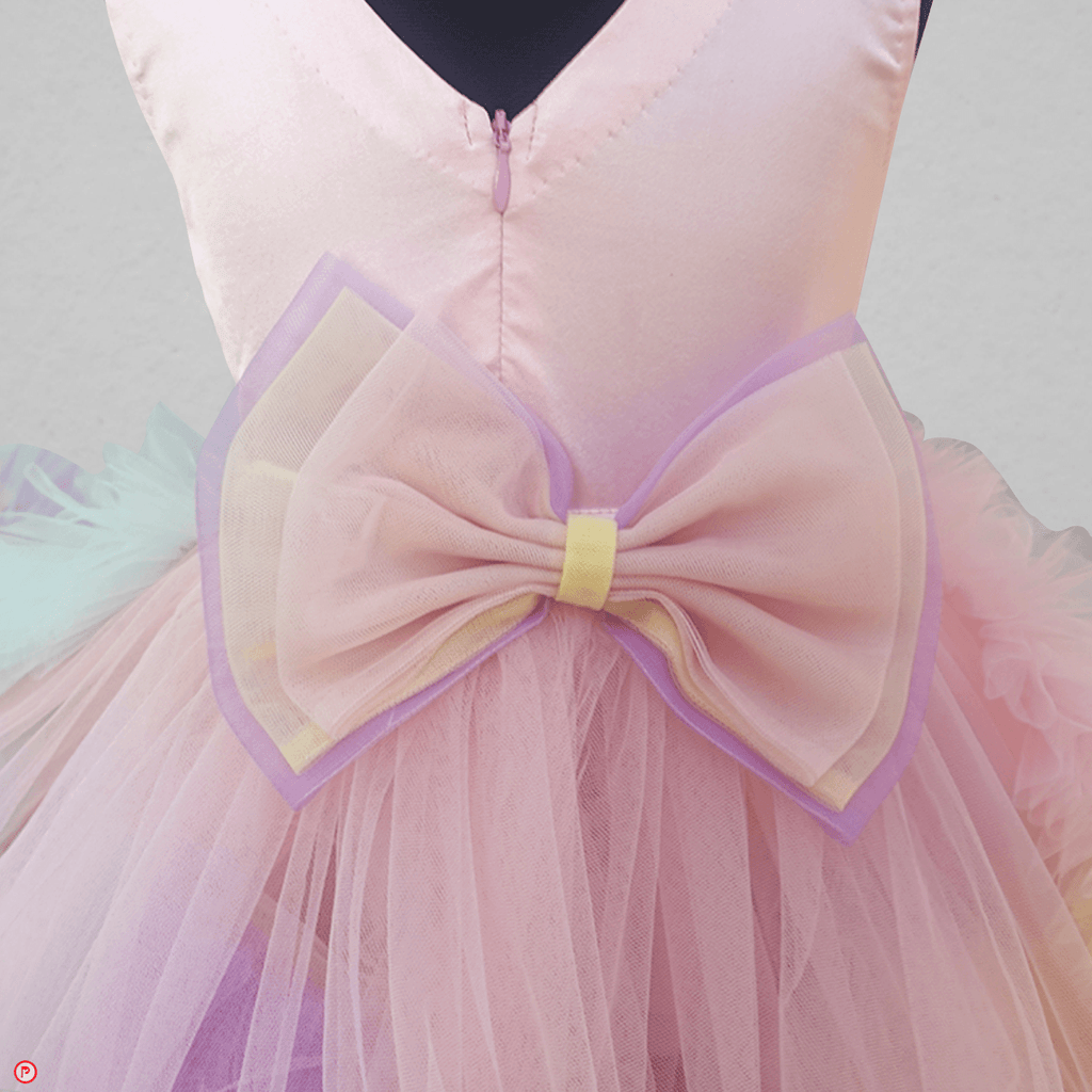 Unicorn Ruffled Trail Dress - Picco Ricco 