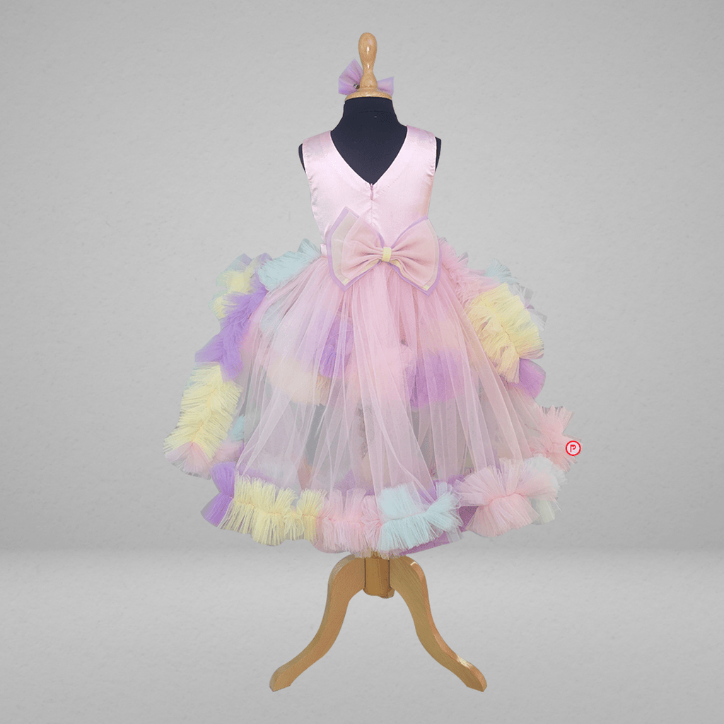 Unicorn Ruffled Trail Dress - Picco Ricco 