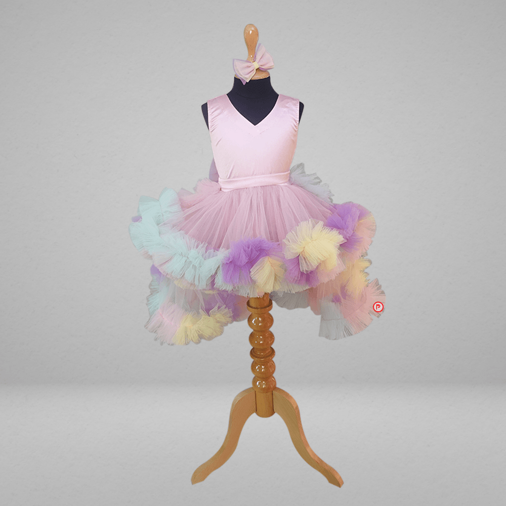 Unicorn Ruffled Trail Dress - Picco Ricco 