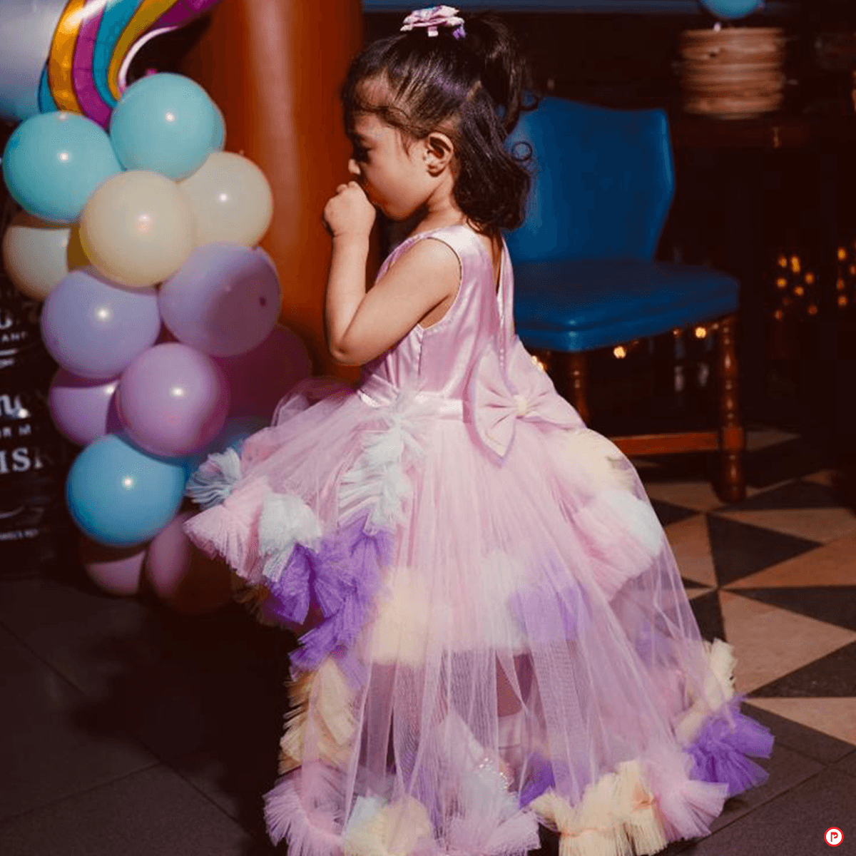 Unicorn Ruffled Trail Dress - Picco Ricco 