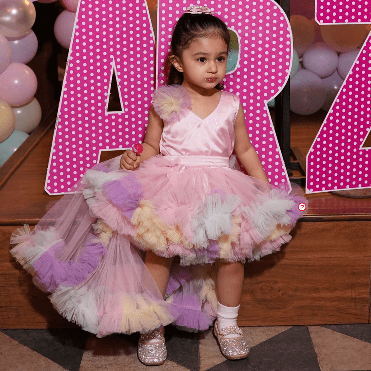 Unicorn Ruffled Trail Dress - Picco Ricco 