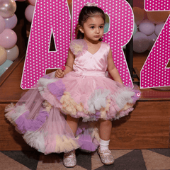 Unicorn Ruffled Trail Dress - Picco Ricco 