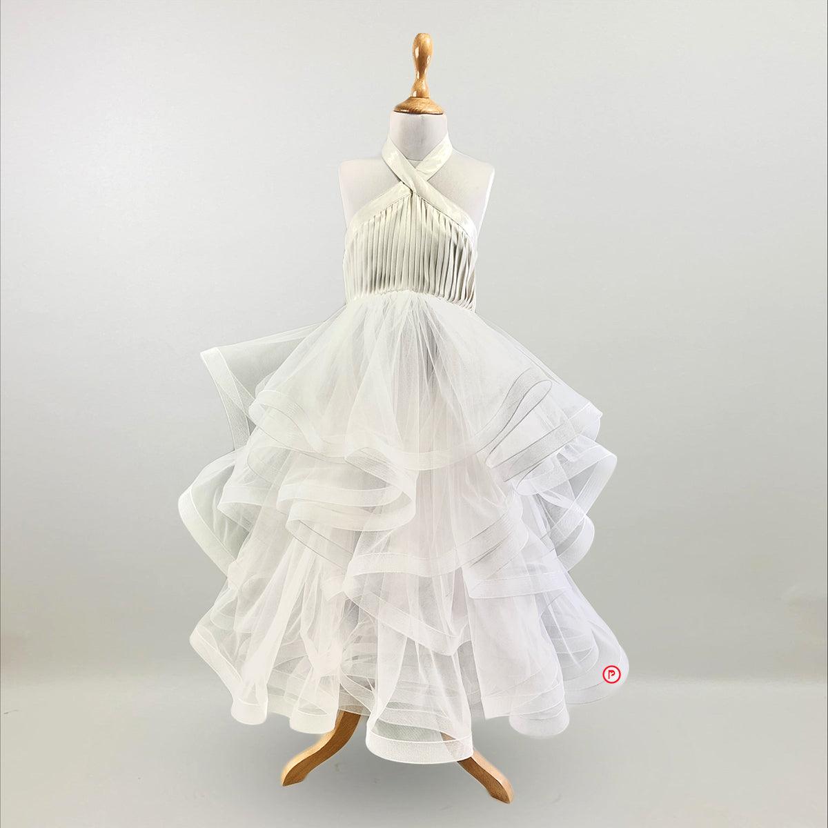 Tulle Multi Layered Gown for Girls