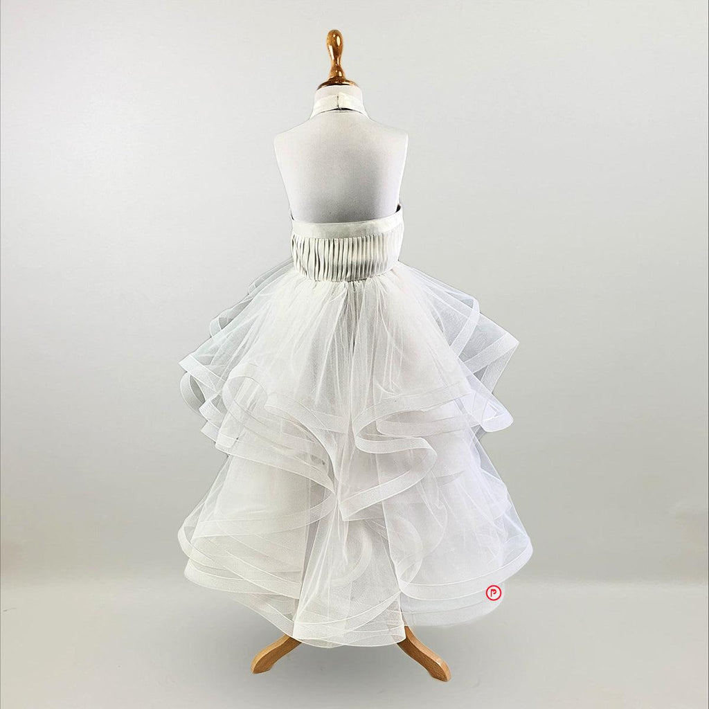 White multi-layered Flare Dress - Picco Ricco 