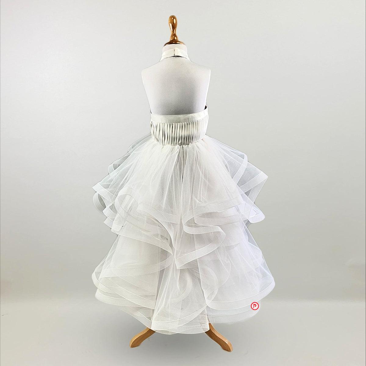 White multi-layered Flare Dress - Picco Ricco 